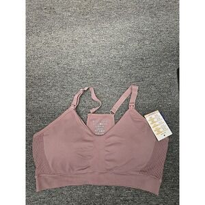 Kindred Bravely Padded Sublime Hands Free Nursing Sports Bra Size Med. Mauve